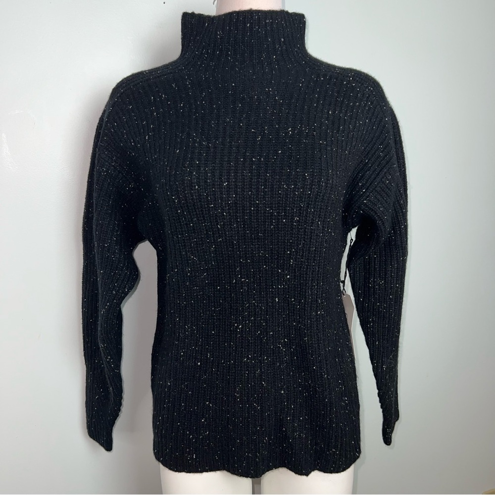Ann Taylor 100% Cashmere Black Turtleneck Sweater with Speckles Women’s Size XS